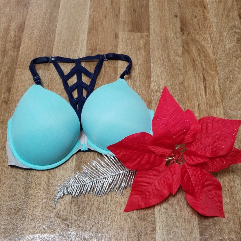 Pink 32DD add 2 cups push up bra